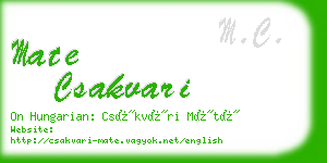 mate csakvari business card